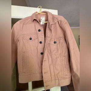 Aero Pink Denim Jacket NWT Size XS